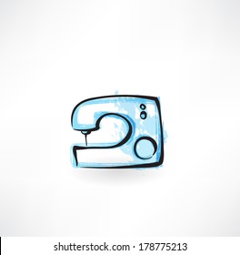 sewing machine grunge icon