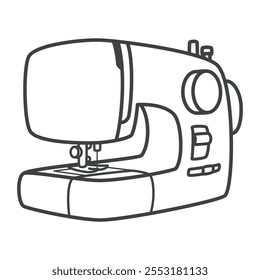 Sewing machine. Home appliances. Vector illustration.