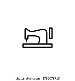 sewing machine Icon  in black line style icon, style isolated on white background