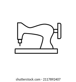 sewing machine Icon in black line style icon, style isolated on white background