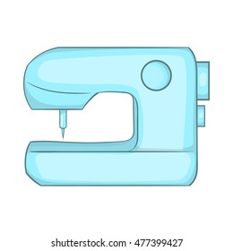 Sewing machine icon in cartoon style isolated on white background