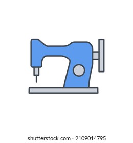 sewing machine Icon in color icon, isolated on white background 