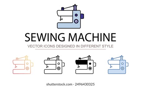 Sewing Machine icon design with white background stock illustration