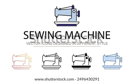 Sewing Machine icon design with white background stock illustration