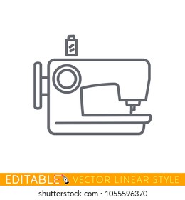 Sewing machine Icon Editable line sketch icon. Stock vector illustration.