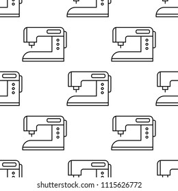 sewing machine icon. Element of Appliances icon for mobile concept and web apps. Pattern repeat seamless sewing machine icon. Can be used for web and mobile on white background