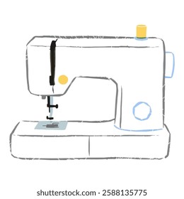 Sewing Machine Icon for Fashion Industry, Minimalist Sewing Machine for Fashion Branding