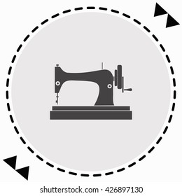 Sewing machine icon Flat Design. Isolated Illustration.