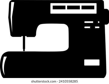 Sewing Machine Icon in flat style. Vector Illustration