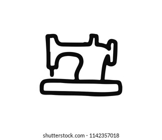 sewing machine icon hand drawn design illustration,designed for web and app