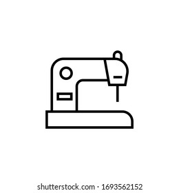 sewing machine icon illustration outline style design. isolated on white background