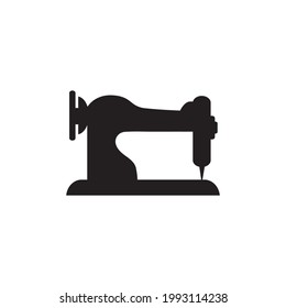 Sewing machine icon, isolated on white background