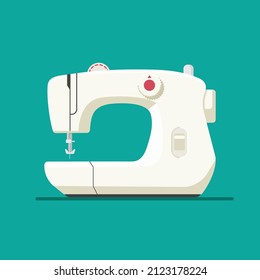 Icono de máquina de coser aislado en ilustración vectorial de fondo blanco.