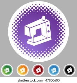Sewing machine icon isolated on a white background.