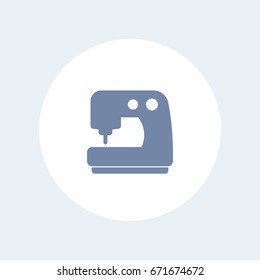 sewing machine icon isolated on white