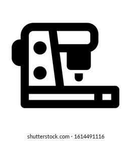 sewing machine icon isolated sign symbol vector illustration - high quality black style vector icons
