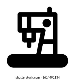 sewing machine icon isolated sign symbol vector illustration - high quality black style vector icons
