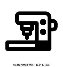 sewing machine icon isolated sign symbol vector illustration - high quality black style vector icons
