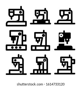 sewing machine icon isolated sign symbol vector illustration - Collection of high quality black style vector icons
