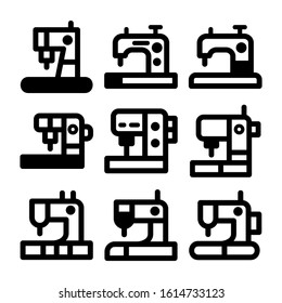 sewing machine icon isolated sign symbol vector illustration - Collection of high quality black style vector icons
