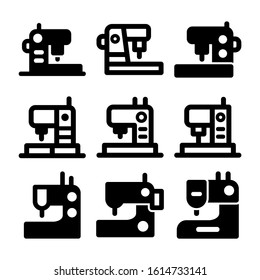 sewing machine icon isolated sign symbol vector illustration - Collection of high quality black style vector icons
