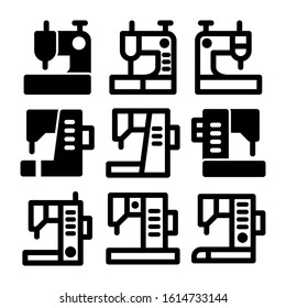 sewing machine icon isolated sign symbol vector illustration - Collection of high quality black style vector icons
