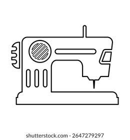 Sewing Machine Icon, Line Vector graphics