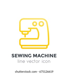 sewing machine icon, linear style
