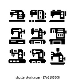 icono de la máquina de coser o logotipo símbolo de signo aislado ilustración vectorial - Colección de iconos vectoriales de estilo negro de alta calidad
