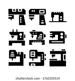 sewing machine icon or logo isolated sign symbol vector illustration - Collection of high quality black style vector icons
