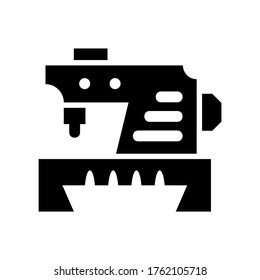 icono de máquina de coser o logotipo símbolo de signo aislado ilustración vectorial de alta calidad estilo negro iconos vectoriales
