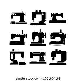 icono de la máquina de coser o logotipo símbolo de signo aislado ilustración vectorial - Colección de iconos vectoriales de estilo negro de alta calidad
