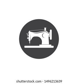 sewing machine icon logo vector illustration