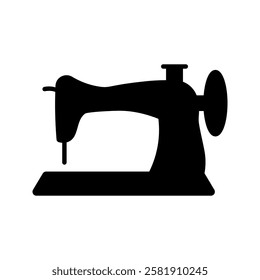 sewing machine  icon. Sewing and needlework craft symbol. Simple vector illustration.