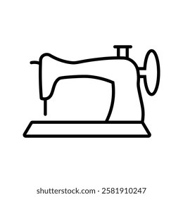 sewing machine  icon. Sewing and needlework craft symbol. Simple vector illustration.