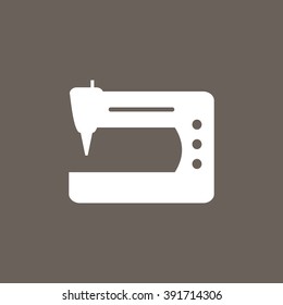 Sewing Machine Icon on Dark Gray Color. Eps-10.