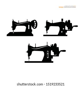 sewing machine icon on white background.vector illustration.