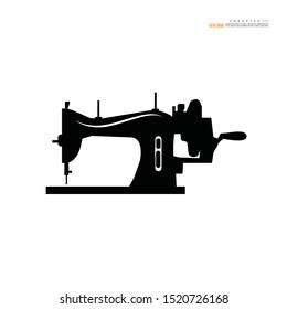 sewing machine icon on white background.vector illustration.