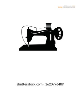 sewing machine icon on white background.vector illustration.