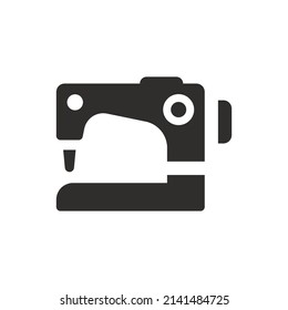 Sewing machine icon on white background