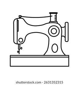 sewing machine icon on white background