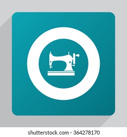 sewing machine icon, on white background