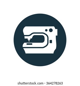 sewing machine icon, on white background