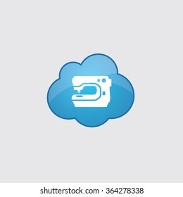 sewing machine icon, on white background