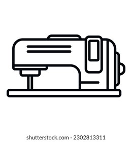 Sewing machine icon outline vector. Cotton plant. Clothing roll