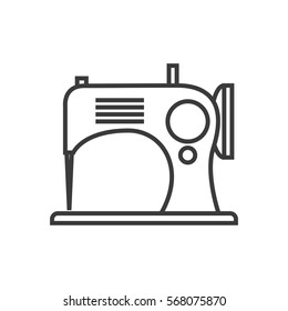 sewing machine icon over white background. tailor shop design. vector illustration