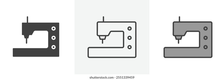 Sewing machine icon pack. Vector illustration. EPS10