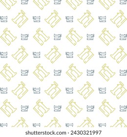 Sewing machine icon repeated lovely trendy pattern beautiful vector illustration background