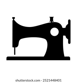 Sewing machine icon silhouette. Vector image