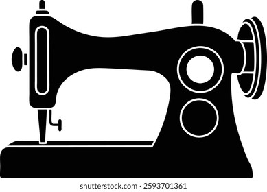 sewing machine icon silhouette vector illustration